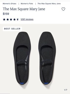 Rothy's Square Mary Jane Ballet Flat - Black